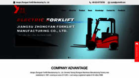 What Ycforklift.com website looks like in 2024 