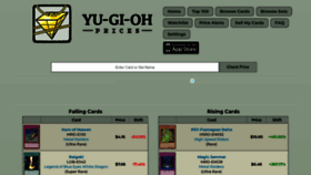 What Yugiohprices.com website looks like in 2024 