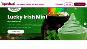 What Yogurtland.com website looks like in 2024 