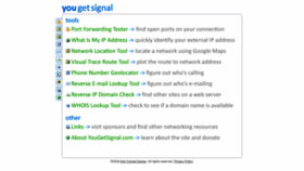 What Yougetsignal.com website looks like in 2024 