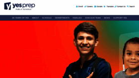 What Yesprep.org website looks like in 2024 