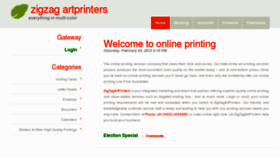 What Zigzagartprinters.com website looked like in 2012 (12 years ago)