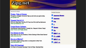 What Zipg.net website looked like in 2012 (12 years ago)