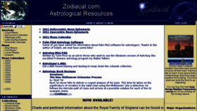 What Zodiacal.com website looked like in 2012 (12 years ago)