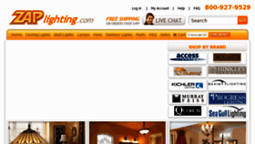 What Zaplighting.com website looked like in 2012 (11 years ago)