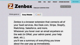 What Zenboxapp.com website looked like in 2012 (11 years ago)