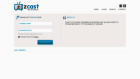 What Zcast.us website looked like in 2013 (11 years ago)