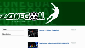 What Zonegoal.com website looked like in 2013 (12 years ago)
