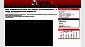 What Zone-h.org website looked like in 2013 (13 years ago)