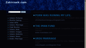 What Zakirnaik.com website looked like in 2013 (10 years ago)