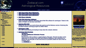 What Zodiacal.com website looked like in 2013 (11 years ago)
