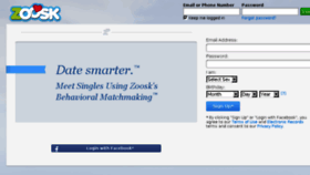 What Zoosk.co.uk website looked like in 2013 (10 years ago)