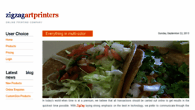 What Zigzagartprinters.in website looked like in 2013 (12 years ago)