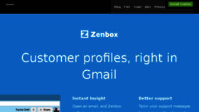What Zenboxapp.com website looked like in 2013 (10 years ago)