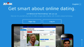 What Zoosk.co.uk website looked like in 2014 (9 years ago)