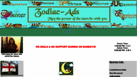 What Zodiac-ads.com website looked like in 2015 (9 years ago)
