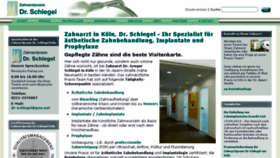 What Zahnarzt-schlegel.de website looked like in 2015 (8 years ago)