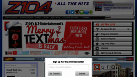 What Z104.com website looked like in 2015 (8 years ago)