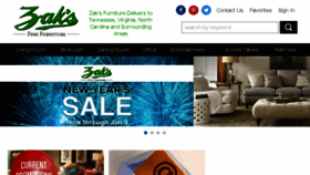 What Zaksfurniture.com website looked like in 2016 (8 years ago)
