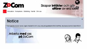 What Zocom.se website looked like in 2016 (8 years ago)