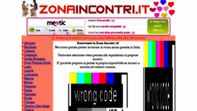 What Zonaincontri.it website looked like in 2016 (8 years ago)