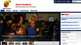 What Zoomacademy.org website looked like in 2016 (9 years ago)