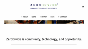 What Zerodivide.org website looked like in 2016 (8 years ago)