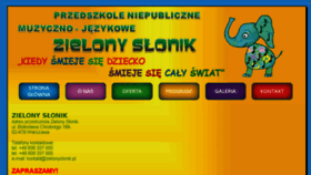 What Zielonyslonik.pl website looked like in 2016 (8 years ago)
