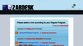 What Zabdesk.szabist-isb.edu.pk website looked like in 2016 (8 years ago)