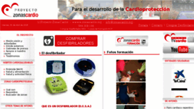 What Zonascardio.org website looked like in 2016 (8 years ago)