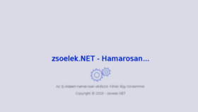 What Zsoelek.net website looked like in 2016 (8 years ago)