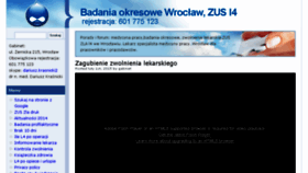 What Zus-l4.zwolnienielekarskie.pl website looked like in 2016 (8 years ago)