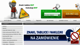 What Znaki-bhp.pl website looked like in 2016 (8 years ago)