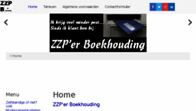 What Zzperboekhouding.nl website looked like in 2016 (7 years ago)