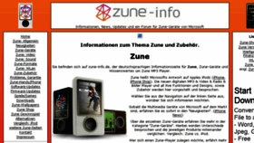 What Zune-info.de website looked like in 2016 (7 years ago)
