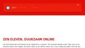 What Zeneleven.nl website looked like in 2016 (7 years ago)