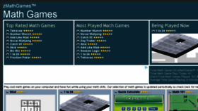 What Zmathgames.com website looked like in 2016 (7 years ago)