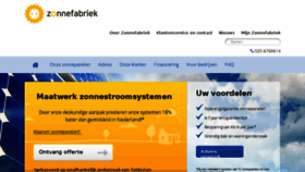 What Zonnefabriek.nl website looked like in 2016 (9 years ago)