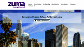 What Zumahousing.com website looked like in 2016 (7 years ago)