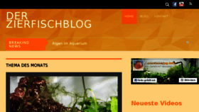 What Zierfischblog.info website looked like in 2016 (7 years ago)