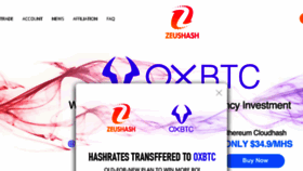 What Zeushash.com website looked like in 2016 (7 years ago)