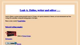 What Zeldes.com website looked like in 2016 (7 years ago)