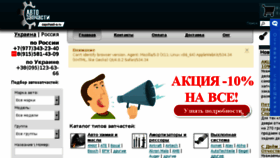 What Zapchasti-a.ru website looked like in 2016 (7 years ago)