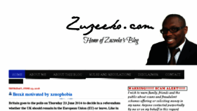 What Zuzeeko.com website looked like in 2016 (7 years ago)