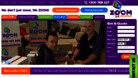 What Zoomremovals.com.au website looked like in 2016 (7 years ago)