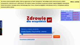 What Zdrowiedlawszystkich.pl website looked like in 2016 (7 years ago)