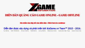 What Zgame.vn website looked like in 2016 (7 years ago)
