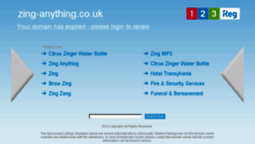 What Zing-anything.co.uk website looked like in 2016 (7 years ago)