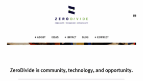 What Zerodivide.org website looked like in 2016 (7 years ago)
