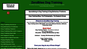 What Zerobitesdogtraining.com website looked like in 2016 (7 years ago)